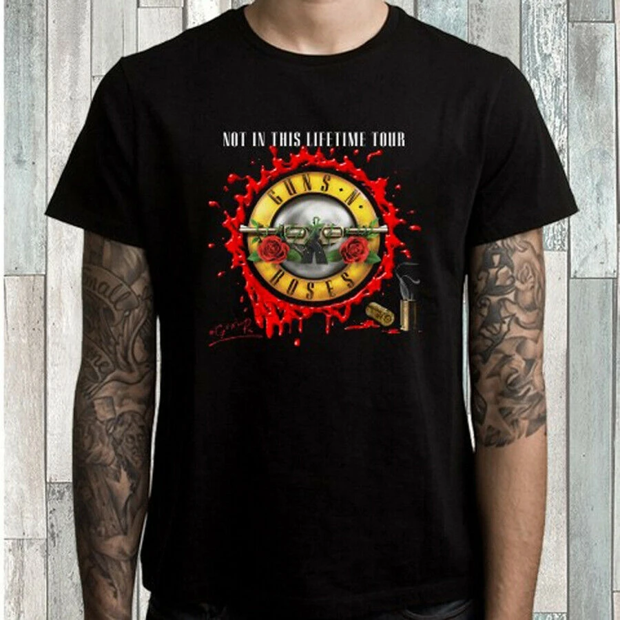 Guns N Roses не в этой жизни Мужская Черная Футболка размер S M L XL 2XL 3XL |