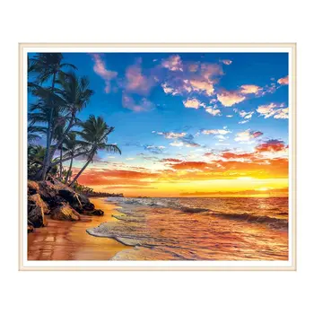 

Sunset Scenery DIY 5D Full Drill Diamond Painting Embroidery Cross Stitch Kit Rhinestone Home Decor Craft Q6PE