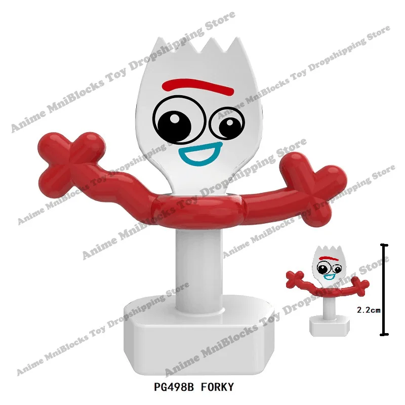 1pcs PG498B Forky Disney Toy Story anime Bricks Mini Action toy Figures Buliding Blocks Assemble toys bricks kids birthday gifts | Игрушки и