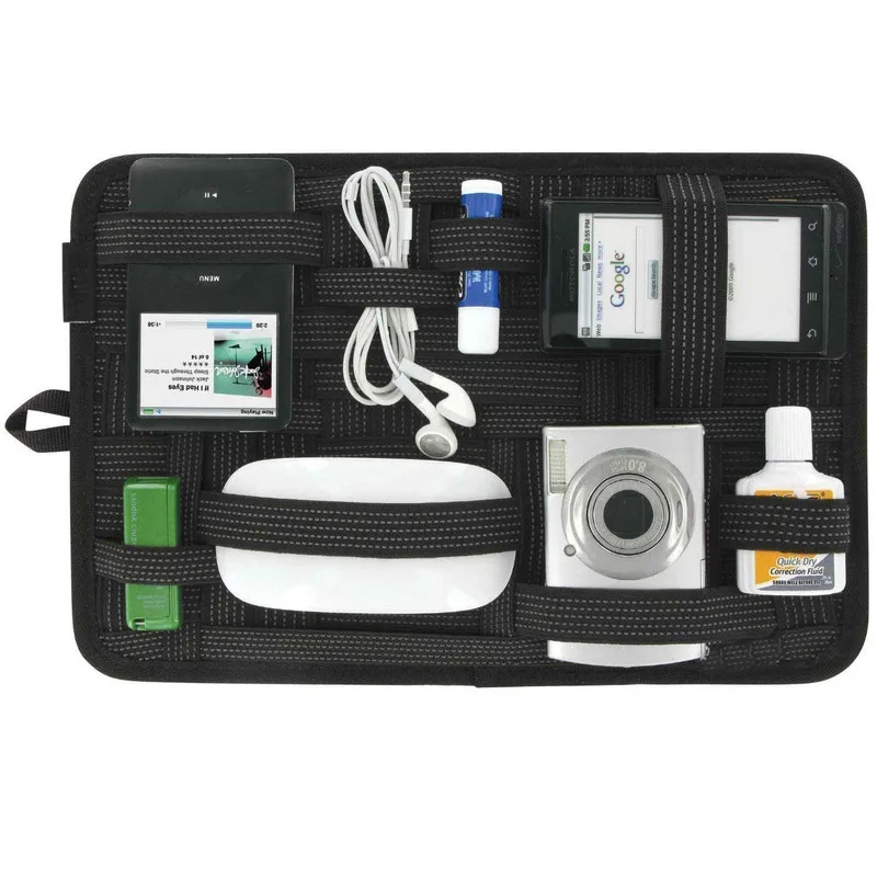 

Elastic Storage Plate Board Organizer Case Data Cable Power Pack Charger Digital Organizer Cosmetics Storage