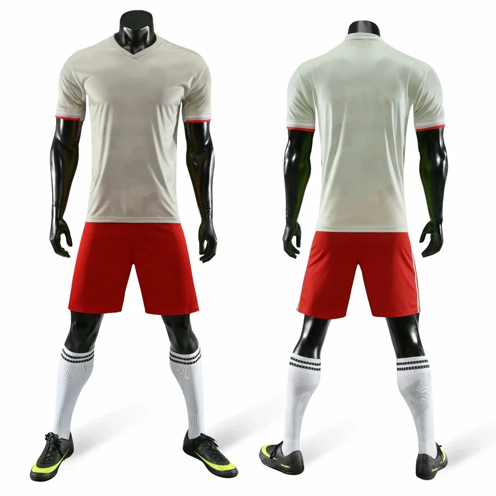 Football Jersey 19/20 Blank Soccer Uniforms Custom Football Jerseys Soccer Kit Men Football Training Set Boys Girls Sports Suit