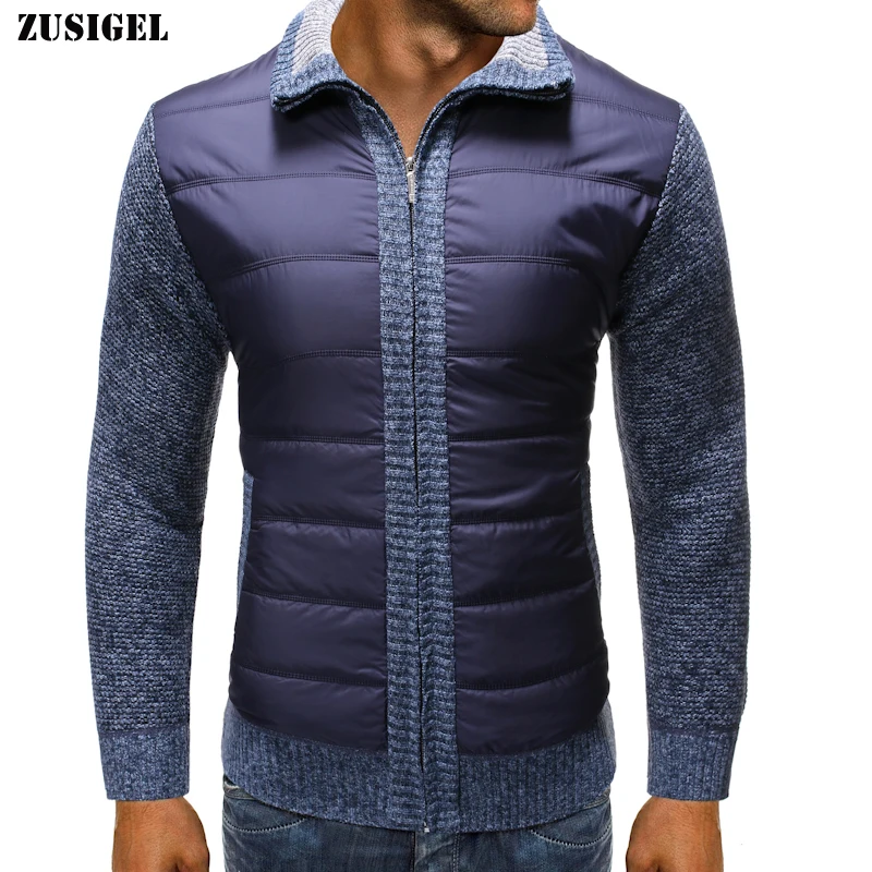 

New Arrival Mens Sweaters for 2019 Warm Wool Collar Winter Sweater Men Casual Zipper Mens Sweater Coat Male Parka Coats