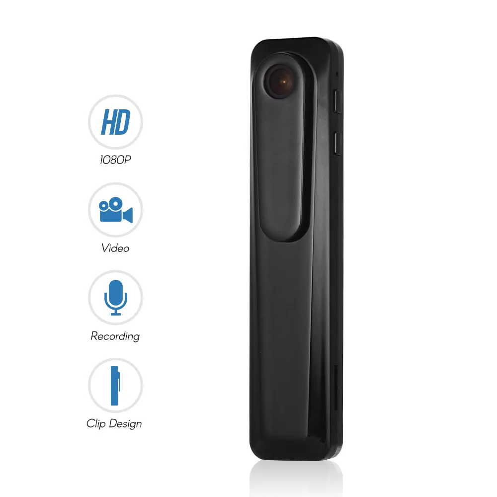 

Mini Camcorders Voice Recorder Police Pen Camara Body Worn Camera Support HD 1080P/720P Loop Shooting Photo Taking Pocket Cam