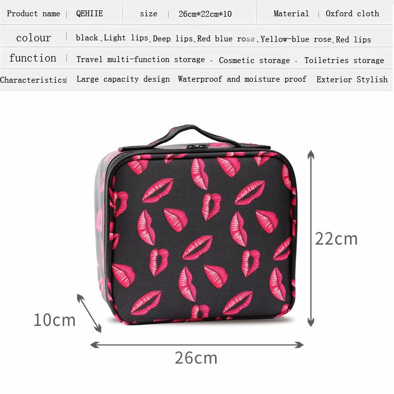 New Professional Toiletry Bags Cosmetic Case Organizer Women Travel Make Up Box Big Capacity Cosmetics Suitcases for Makeup