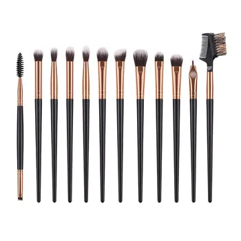 

12Pcs Nylon Eyebrow Comb T-12-080 Eye Shadow Liquid Foundation Eyeliner Eyelash Lip Gloss Makeup Brush Set