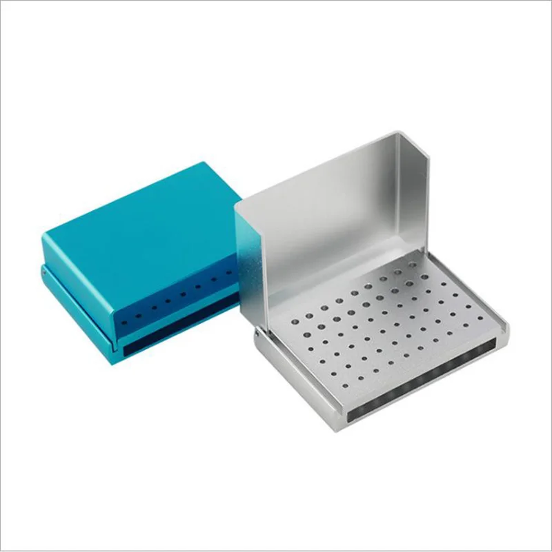 

2pcs/set Dental 58 Holes Bur Holder Stand Autoclave Disinfection Box Case