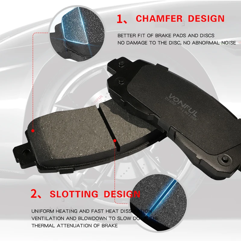 for JEEP Wrangler (JK) [2007-2017 ]2.8TD 3.0L 3.6L 2.8TD 3.8L Front and rear brake pads |