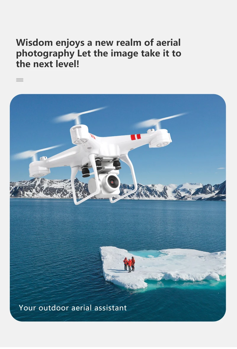 2019 nouveau Drone 4k caméra HD Wifi transmission fpv drone pression d'air hauteur fixe quatre axes avion rc hélicoptère avec caméra