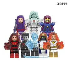 Строительные блоки с супер героями, Темный Феникс, колосус, сентинель, Psylocke Iceman, белая королева, мистика, фигурки, игрушки для детей, X0277