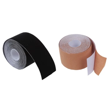 

2 Roll Sports Kinesiology Muscles Care Fitness Athletic Health Tape 5M x 5CM - Black & Apricot