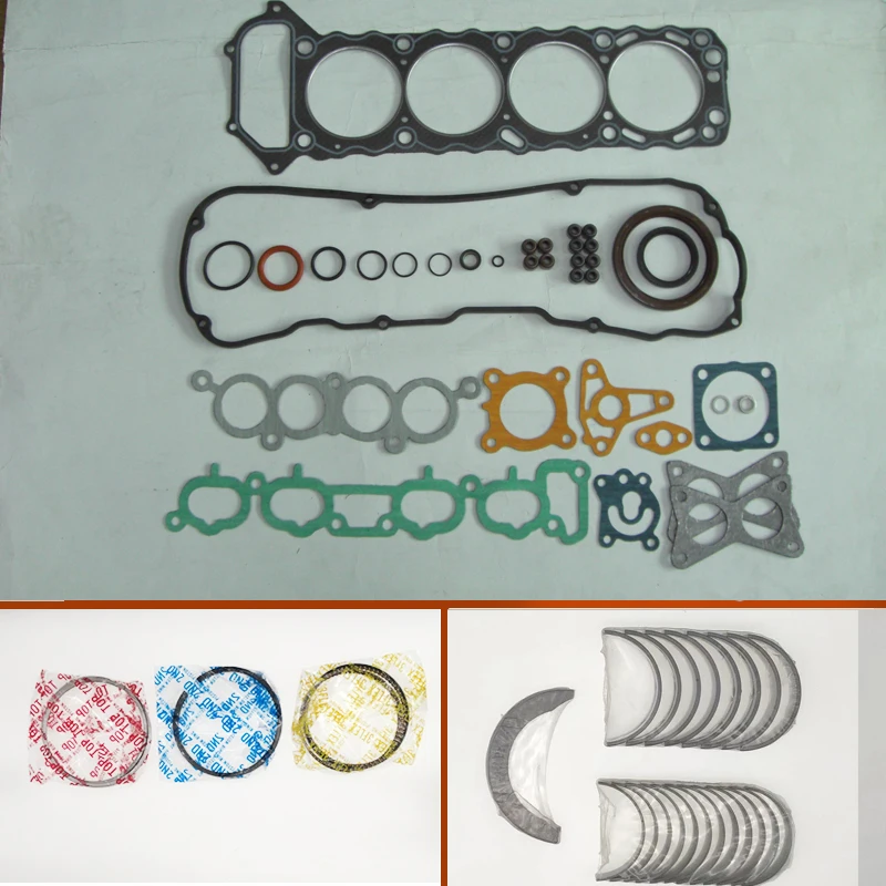 KA24E KA24-E Full gasket set kit crankshaft connecting rod bearing piston ring for Nissan Liberity/Terrano/Navara/Fontier 2.4L |