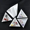 20 PCs Doreen Box Plastic Triangular Sorting Trays Tool White Color For Displaying Beads Jewelry Findings 64x73x10mm ► Photo 3/3