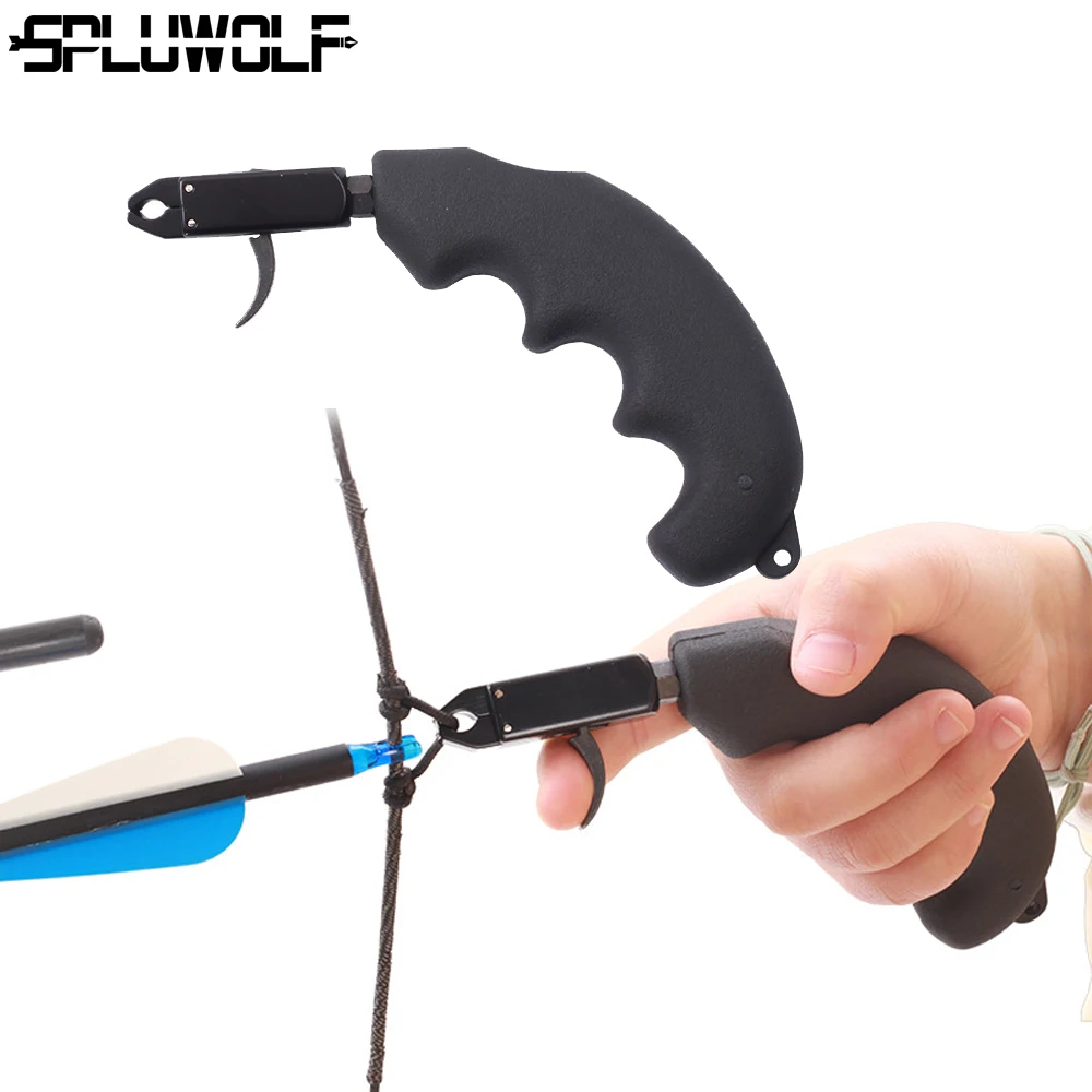 Alloy Rubber 3 Finger Grip Caliper hunting Archery Compound Bow Release Aid Gears Tools