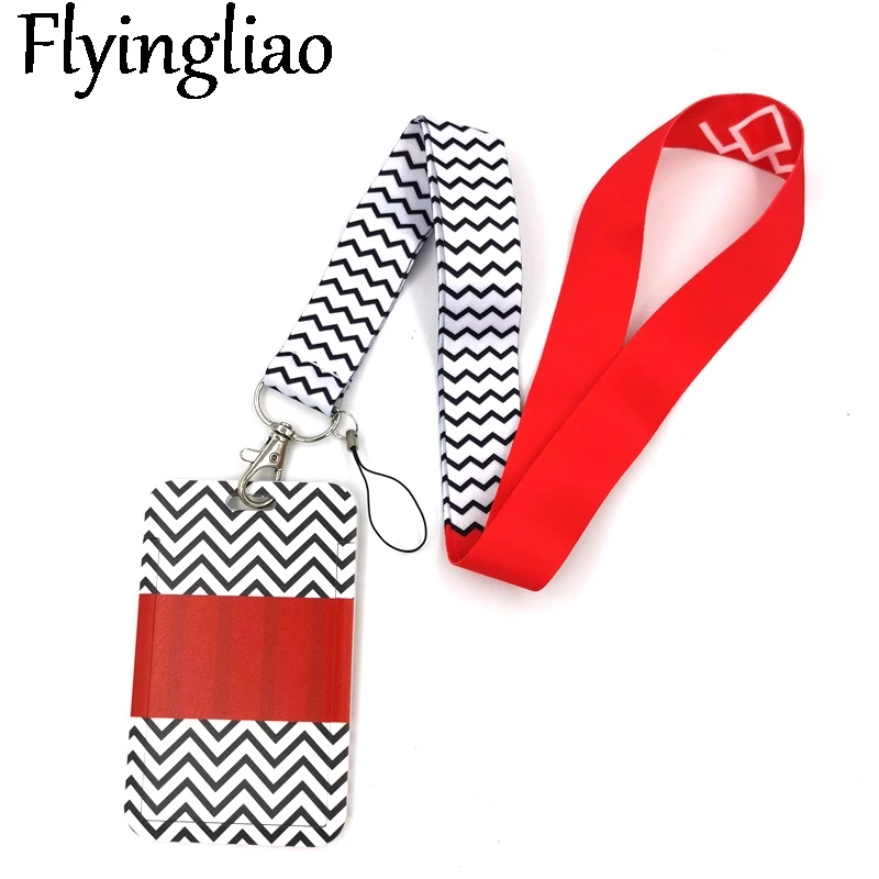 

Twin Peaks Lanyard Credit Card ID Holder Bag Student Women Travel Card Cover Badge Car Keychain Gifts Accessories Decorations