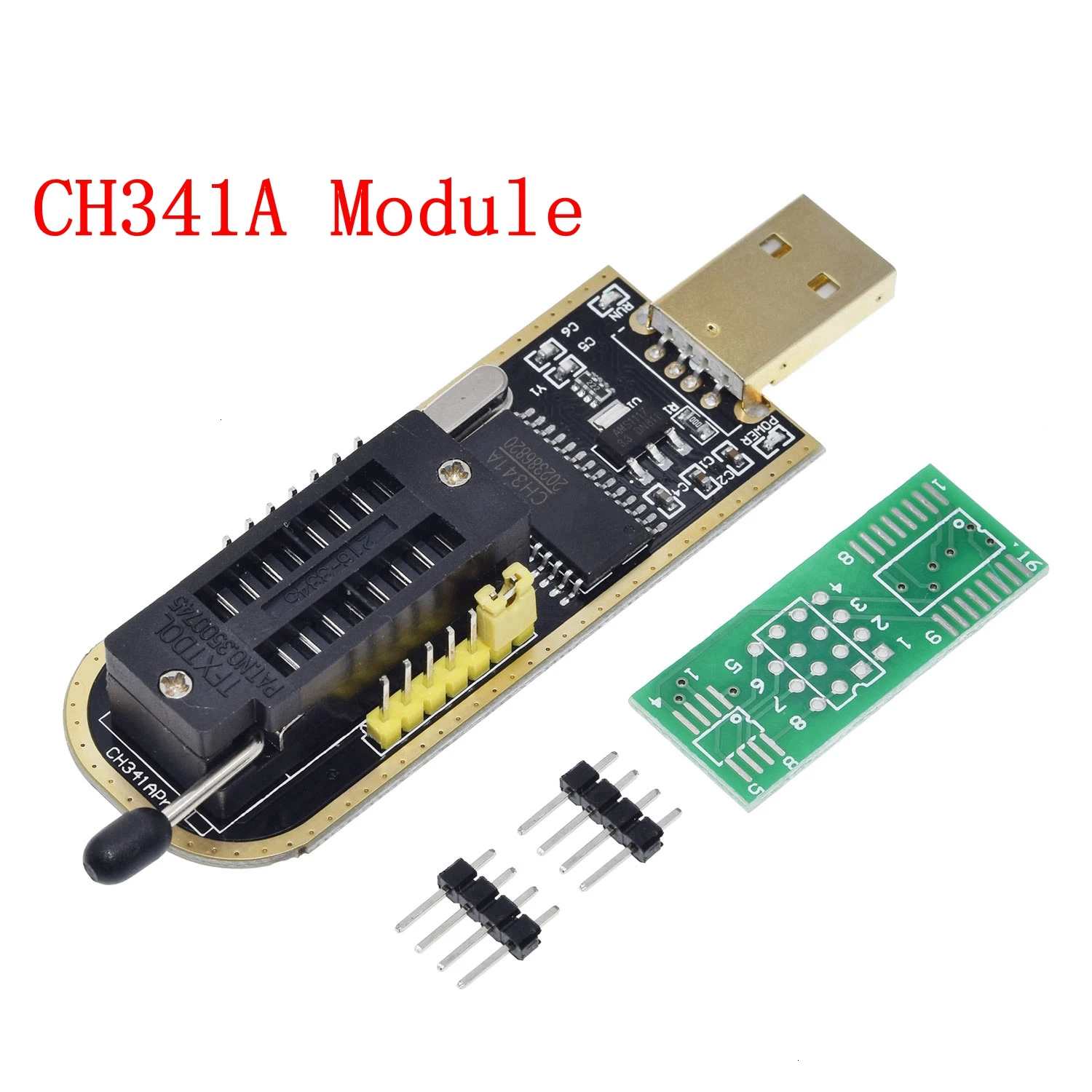 CH341A 24 25 Series EEPROM Flash BIOS USB Programmer Module + SOIC8 SOP8 Test Clip For EEPROM 93CXX / 25CXX / 24CXX DIY KIT