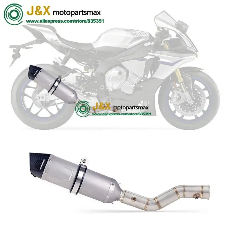 Полная выхлопная система без шнуровки для yamaha YZF R1 YZF1000 2009- мотоциклетный глушитель Модифицированная контактная Доильная труба