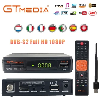 

Hot sale Freesat V7 Satellite TV Receiver Gtmedia V7S HD With usb Wifi and 1 Year Clines CCCAM for Spain DVB-S2 Full HD Decoder