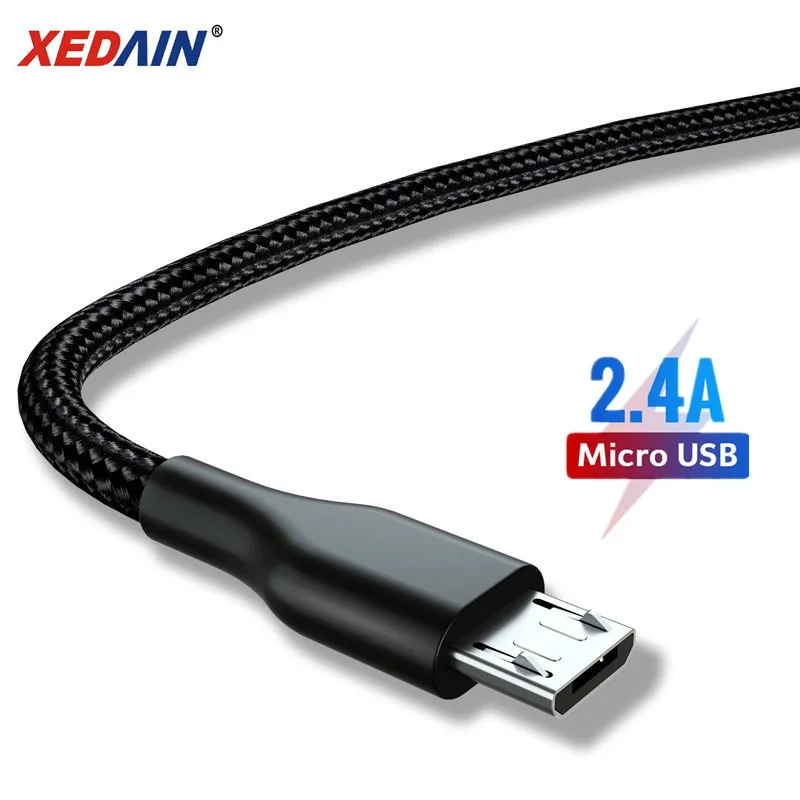 

Micro USB Cable 2.4A Nylon Fast Charge USB Data Cable for Samsung Xiaomi Huawei LG Tablet Android Mobile Phone USB Charging Cord