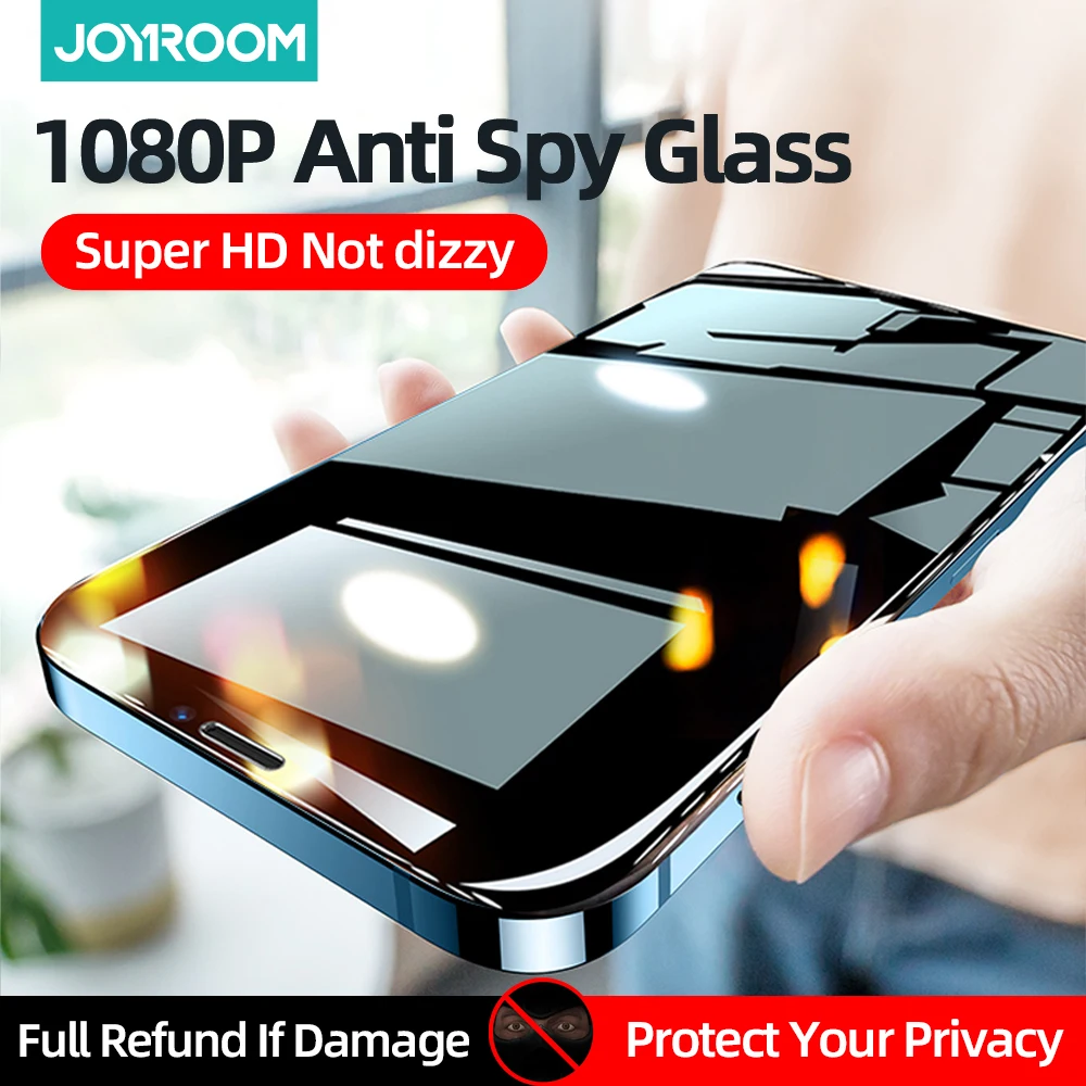 Joyroom – protecteur d'écran Anti-espion pour iPhone, en verre trempé, couverture complète pour Apple X XS Max XR 12 11 Pro Max