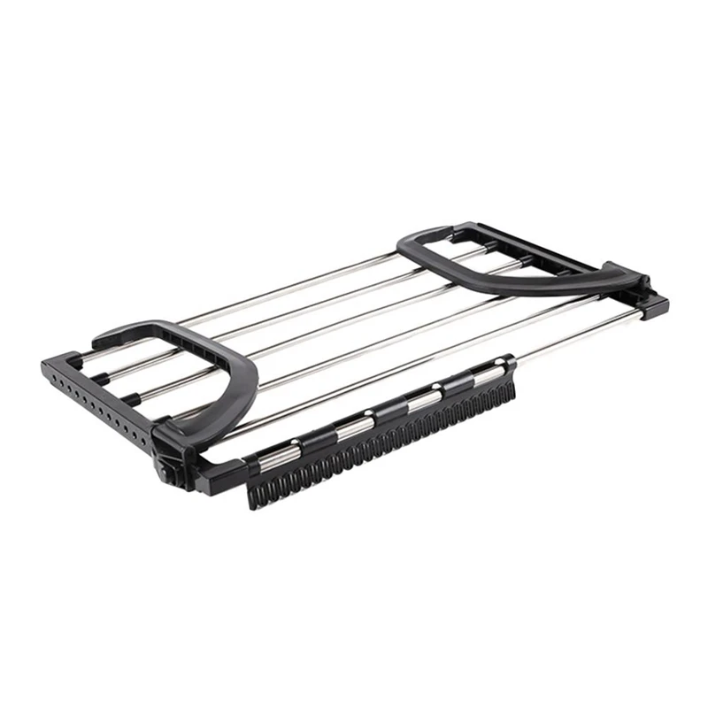 

Folding Telescopic Balcony Drying Shoe Rack Multiple Hook Adjustment Clothes Rack Outdoor Storage Rack For Underwear Shoes Socks