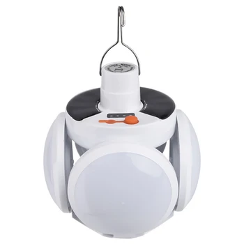 

Yard Rechargeable Auto On Outdoor Waterproof With Hook Home Garden Solar Powered LED Light Bulb 5 Modes Portable Camping Lamp
