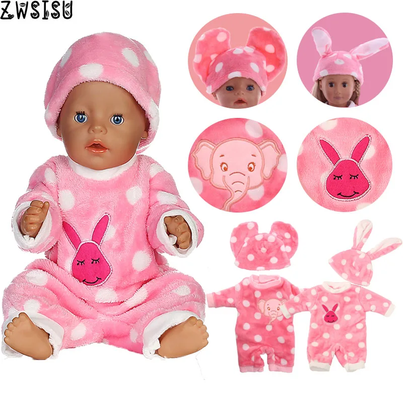 

Doll Pajamas Elephant Animals Patterns Nightgowns For 18 Inch American&43 Cm Baby New Born Doll For Our Generation Christmas Toy