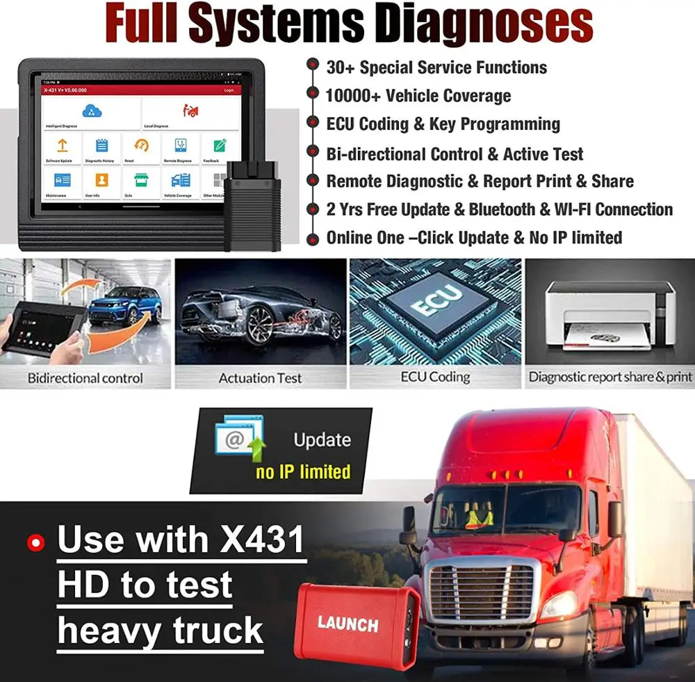 £909.83 Launch X431 V Bi Directional Full Systems Diagnostic Scan Tool Automotive