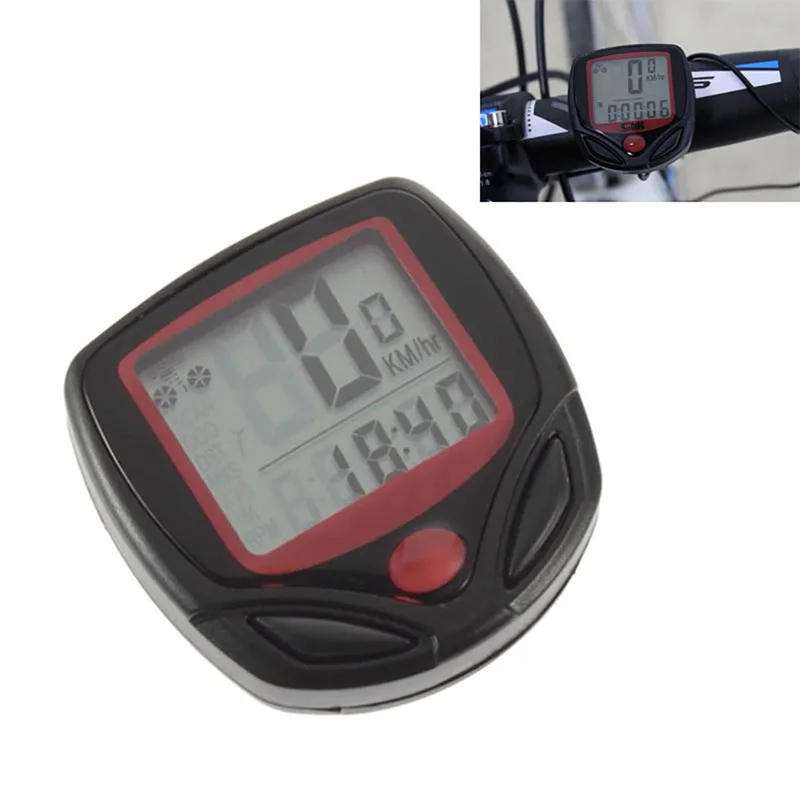 

Bike Odometer Stopwatch Waterproof Bicycle Computer MTB Speedometer LED Digital Rate Mileage Recording Dropship