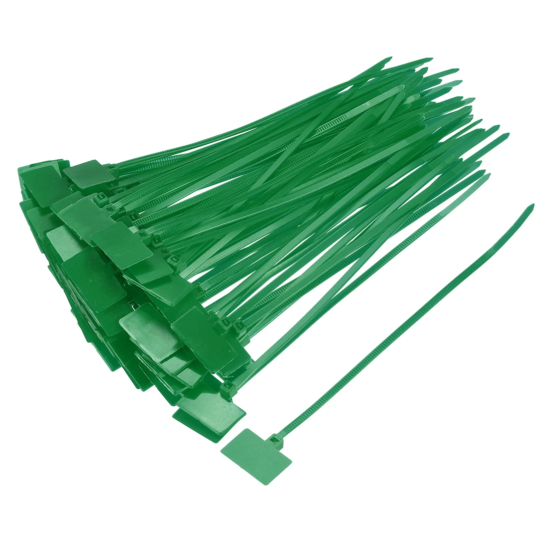 

uxcell 80pcs Cable Zip Ties 6 Inch Label Tag Mark Self-Locking Nylon Wire Strap Green for Electronic Cables and Wires
