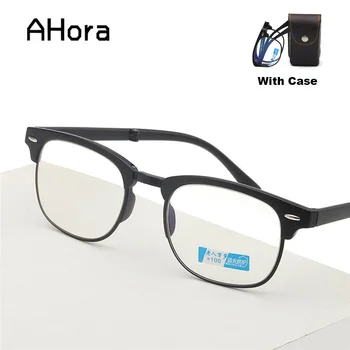 

Ahora Ultralight Folding Reading Glasses for Presbyopia Anti Blue Light Portable Foldable Computer Eyeglasses +1.0 1.5 2.0 2.5 4