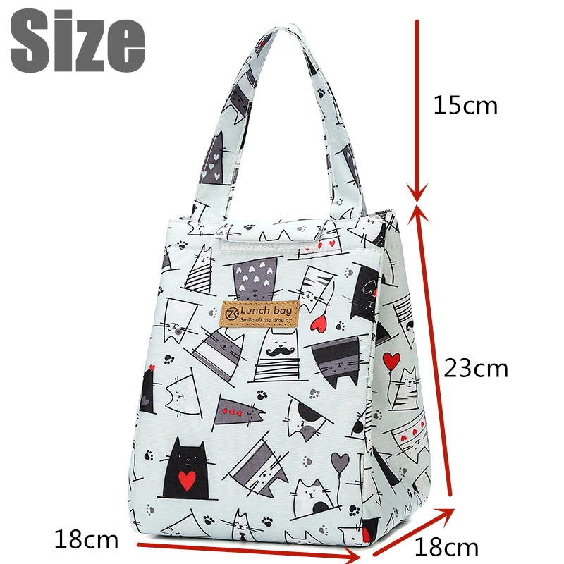 Flamingo Waterproof Oxford Lunch Bag Portable Insulated Thermal Cooler Lunch Bag For Girls Student Lunch Box Picnic Case Storage (1)