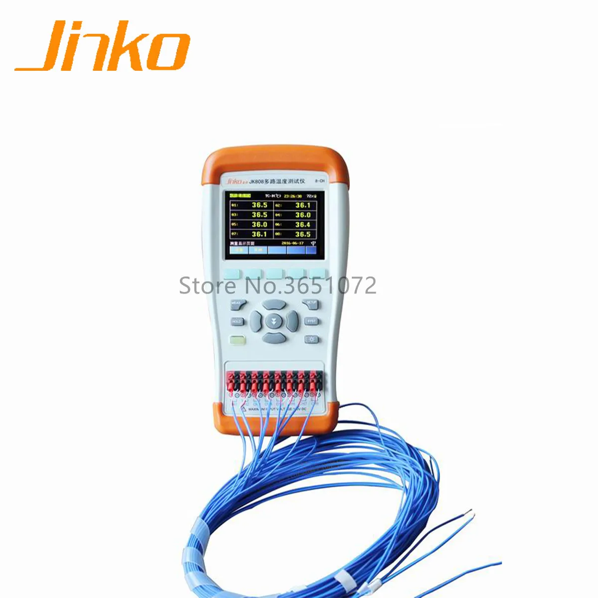 

JK808 temperature meter display 8 channels simultanously