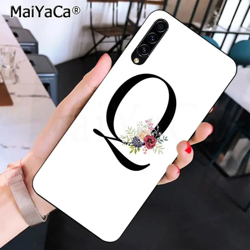 A B C Flowers Lucky number And black letter Art