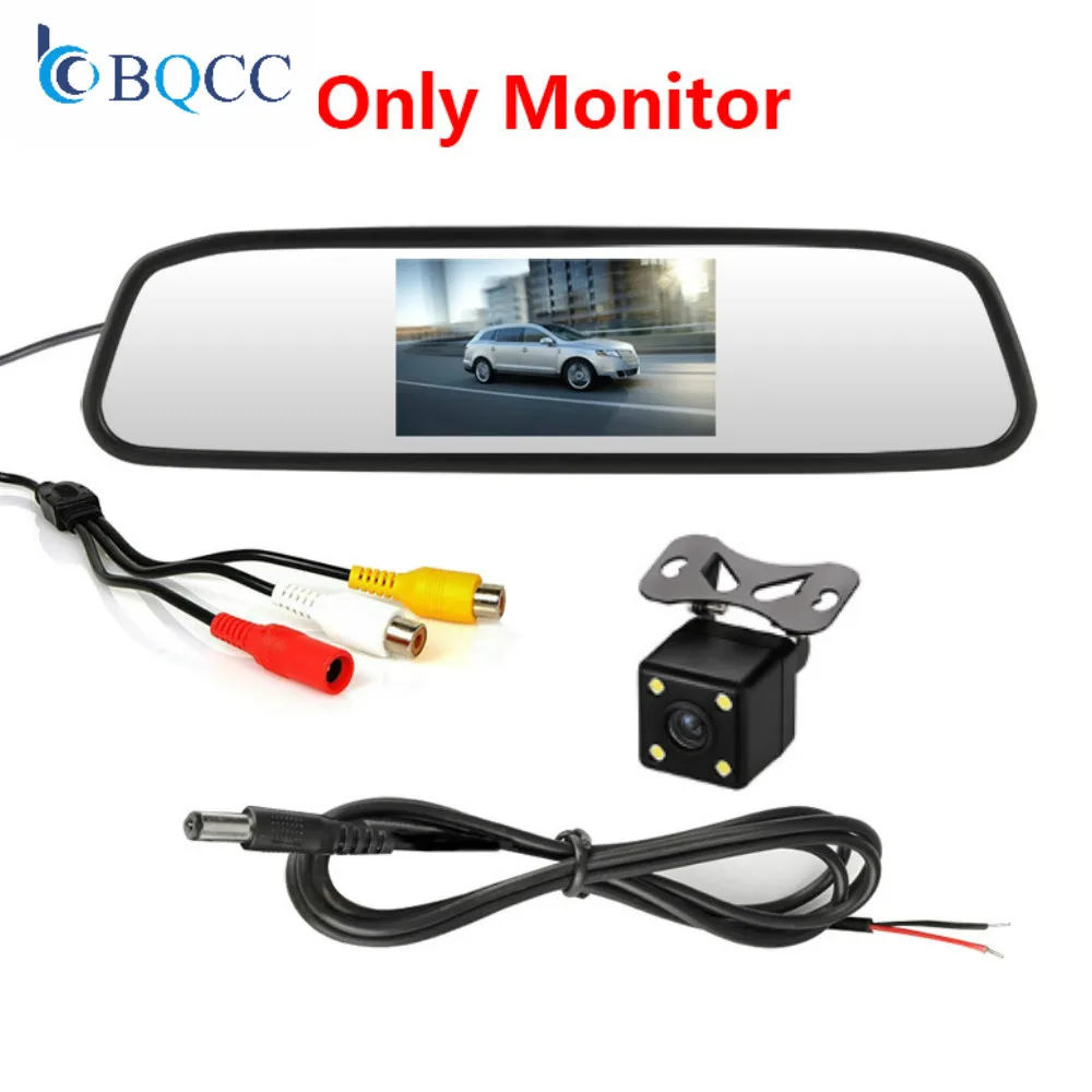 Автомобиль заднего вида Парковка HD lcd видео цифровой цветной зеркальный монитор дисплей NTSC/PAL полный 1080P Dash двойной объектив