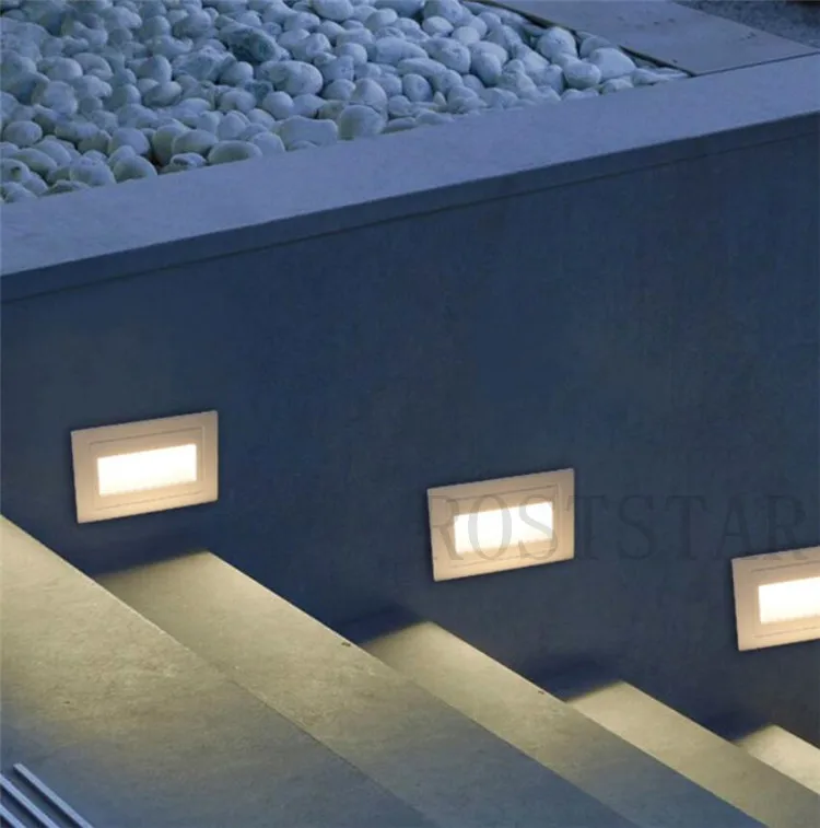Description Picture 2 of itemOutdoor 10W Warm White LED Step Light Waterproof Stair Light Wall Embedded Underground Lamp Lighting Deck Footlight 85-265V IP67