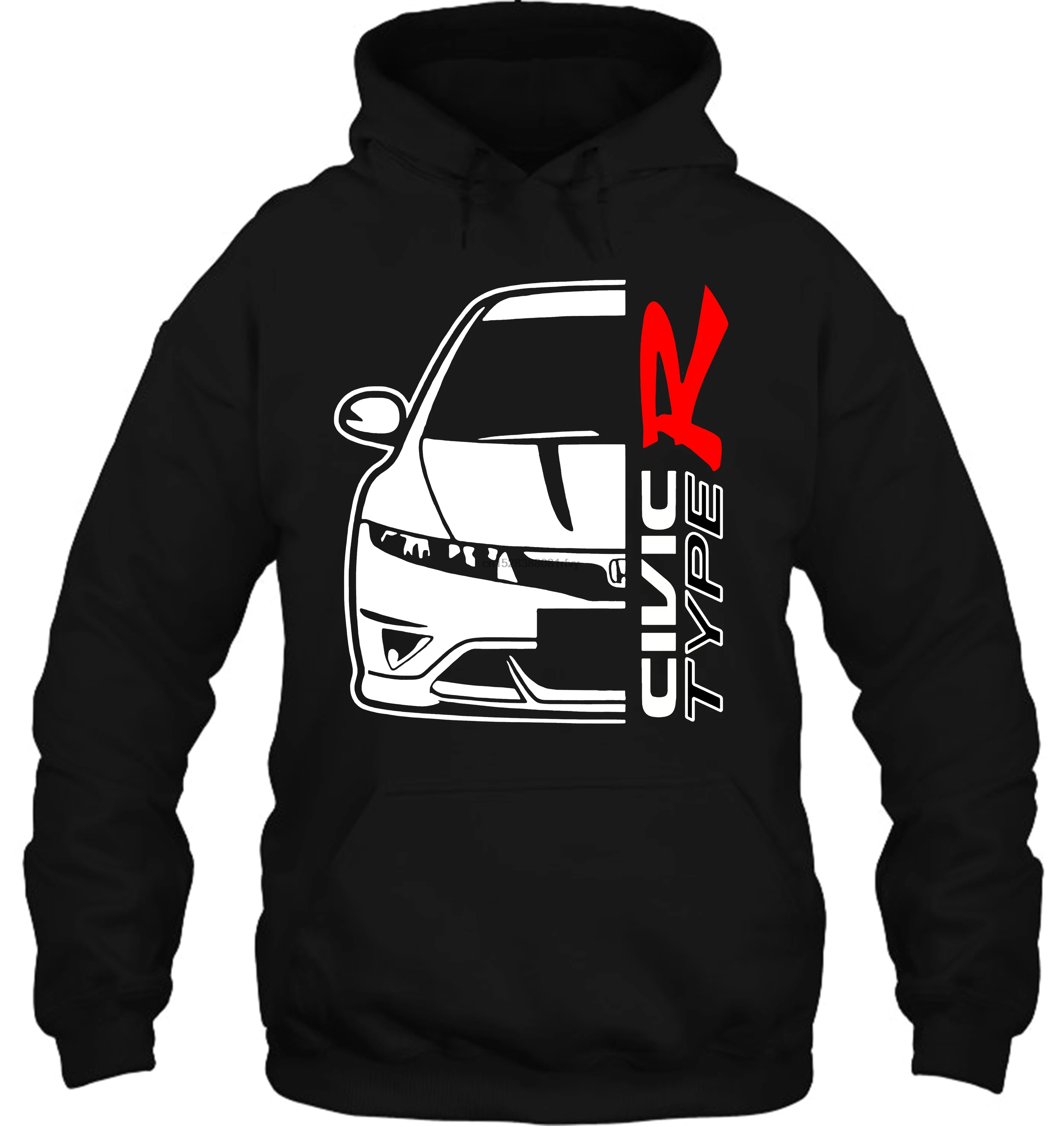 Мужская толстовка Двусторонняя Hon Civic type R Fn2R Авто черная Мода на заказ крутые рубашки женская уличная одежда