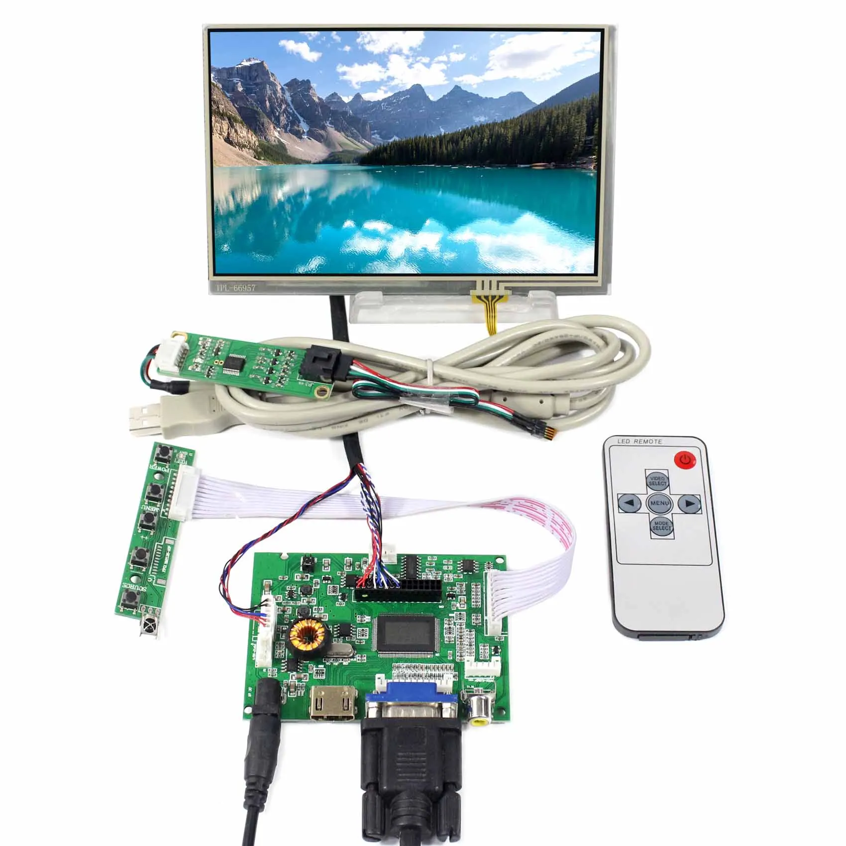HD MI VGA AV плата ЖК-контроллера с USB 7 &quot1280X800 ЖК-экран резистивным касанием |
