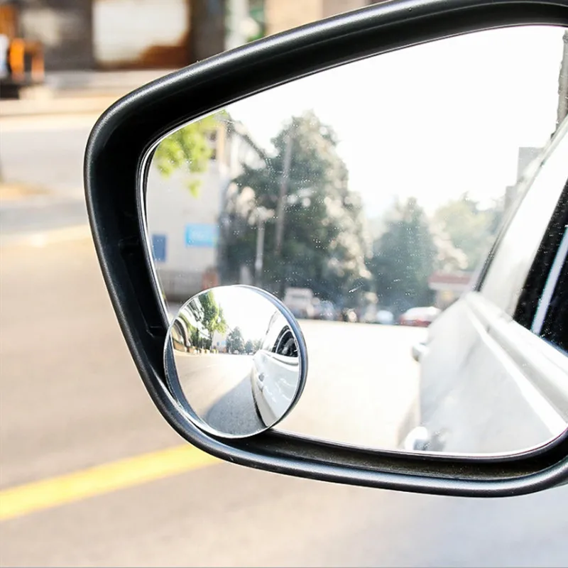 2 Pcs Car Frameless Blind Spot Wide Angle Round Convex Mirror Small Round Side Blindspot Rearview Parking accessories for