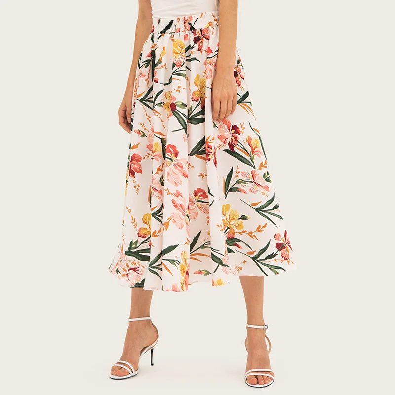Women Printing Skirts Bohemian Style Holiday Summer Skirts Woman Korean Plus Size