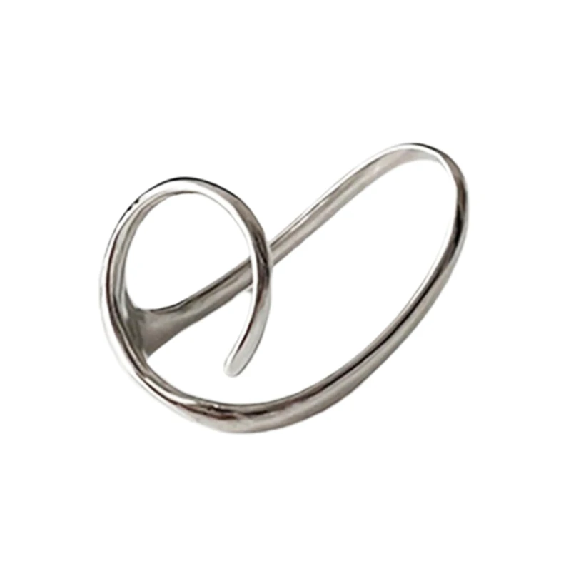 Anello geometrico alla moda aperto con forme irregolari_voghion.com