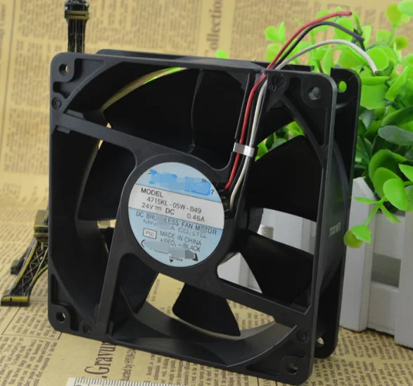 

100% рабочий оригинал для NMB 24V 0.46A 4715KL-05W-B49 120*38 мм