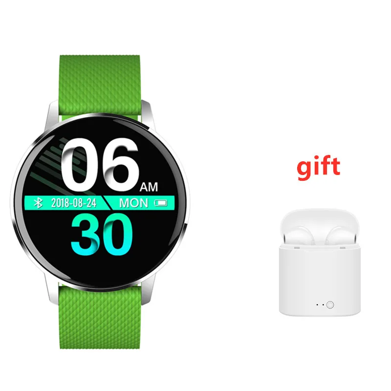 Light Green Silicone Мужские Смарт-часы NO-Border T4 pro, водонепроницаемые, упрочненное стекло, смарт-браслет, модный фитнес-трекер, кислород крови, PK V12, браслет - Цвет: Light Green Silicone