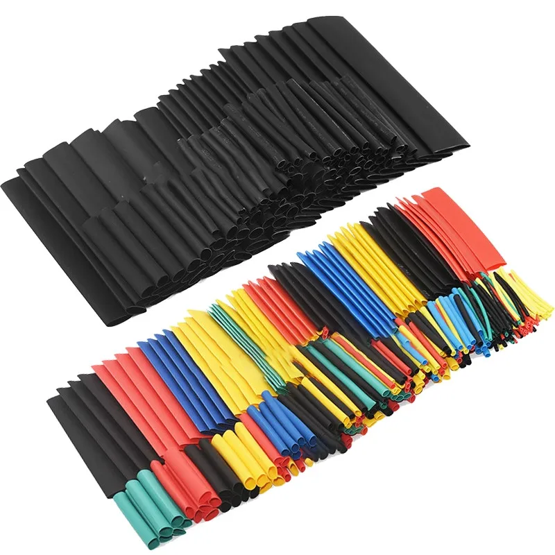 164pcs heat shrinkable tube polyolefin casing cable tube kit mixed color 127Pcs / 328Pcs Car Electrical Cable Tube kits Heat Shrink Tube Tubing Wrap Sleeve Assorted 8 Sizes Mixed Color