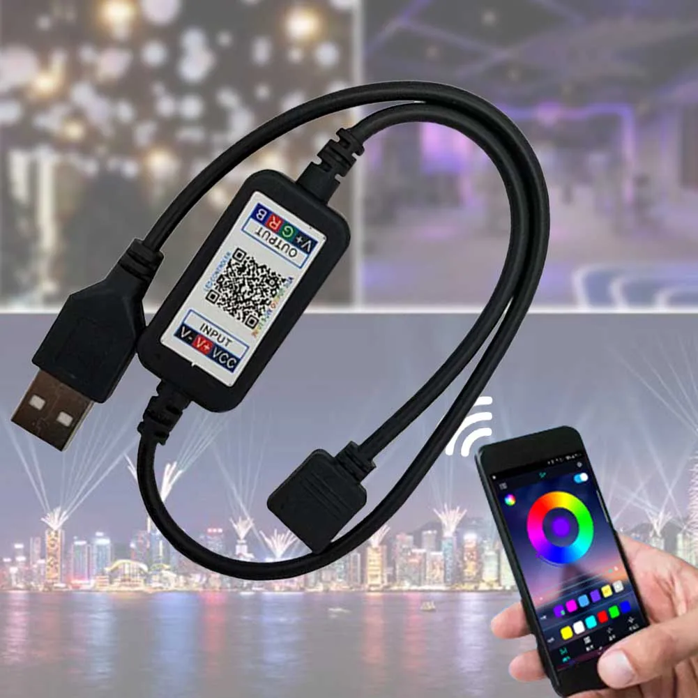 5-24 В постоянного тока, Bluetooth 4,0, умный музыкальный домашний мини-светильник, изменяющий цвета, wifi, беспроводная регулировка, Светодиодная лента, приложение, светильник, пульт дистанционного управления RGB