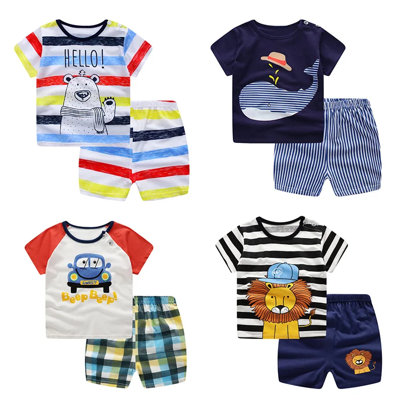 Boys Outfit Clothing-Sets Sport-Suits Toddler Girls Summer Children Pant Kids Casual