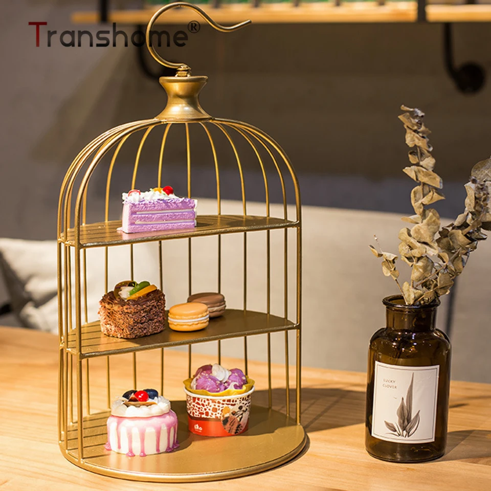 Transhome Новая креативная клетка для птиц подставка торта трехъярусная