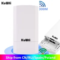 KuWFi zewnętrzne Wifi Router 300 mb/s Repeater bezprzewodowy/mostek wi-fi daleki zasięg 2.4Ghz 1KM zewnętrzny CPE AP most 24V POE LAN i WAN 1