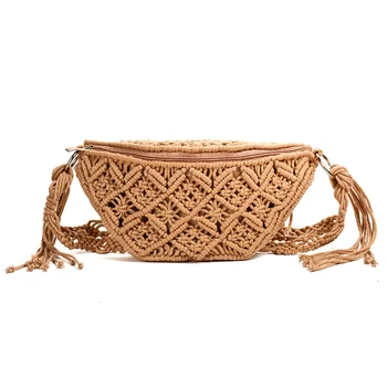 

Cotton Woven Crossbody Bags For Women Tassel Hollow Women Messenger Bag Summer Beach Women's Bag 2020 Fashion Female Handbag New