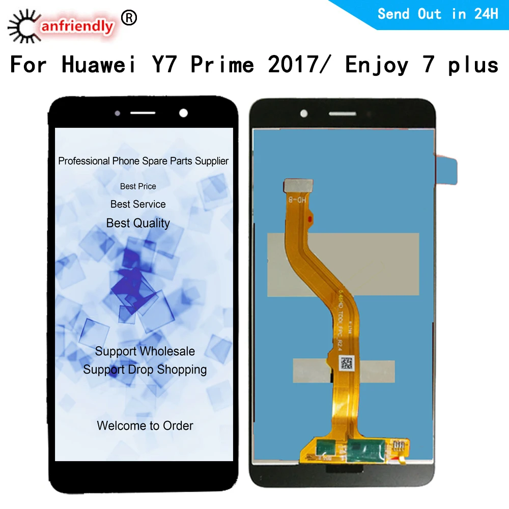 ЖК-дисплей для Huawei Y7 prime 2017 / Enjoy 7 Plus Holly 4 сенсорный экран дигитайзер с рамкой в