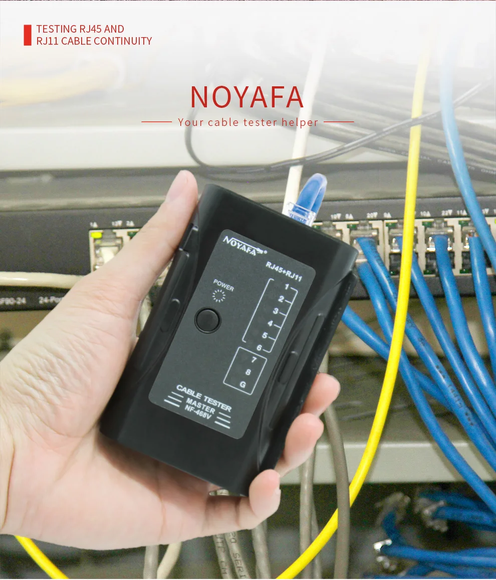NOYAFA NF 468V сетевой кабель тестер Lan Cat5 RJ45 набор инструментов Cat 5 6 провода линия тест